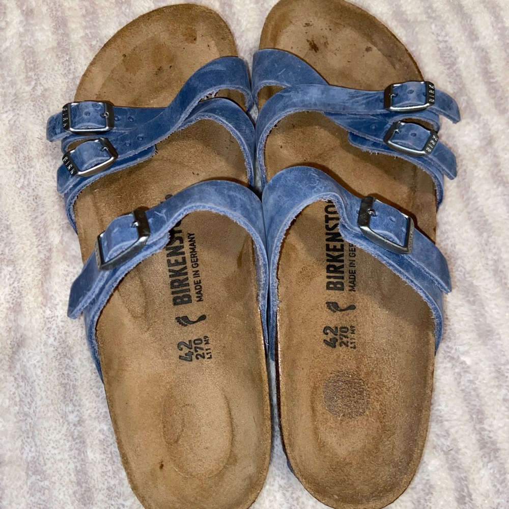 Birkenstock Franca Dusty Blue Oiled Leather Regular